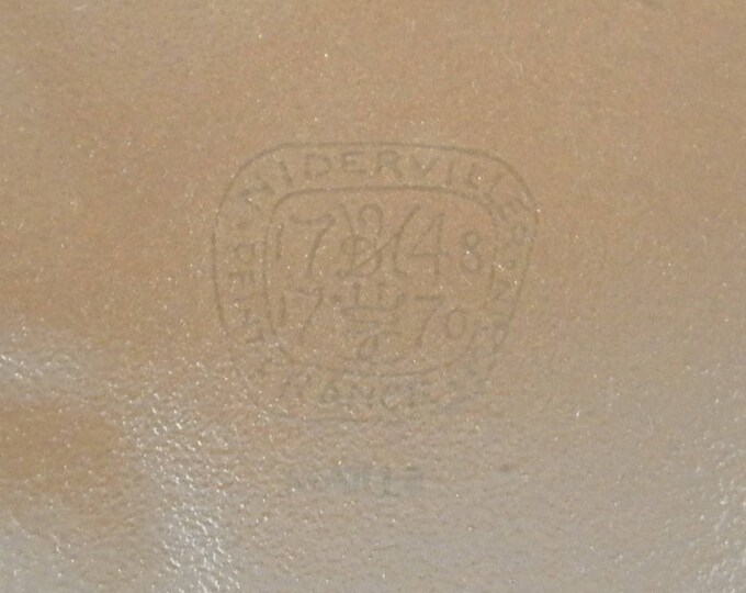 2 Vintage French Niderviller Ceramic Mid Century Raclette / Fondue Plates, Pair of Divided Plates 1960s from France, Retro Division Plate