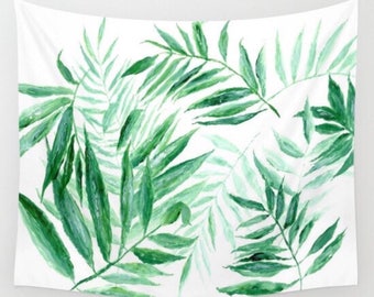 Palm Leaf Wall Tapestry, palm leaf tapestry, tropical leaf tapestry, modern leaf tapestry, palm leaves tapestry, leaf wall tapestry