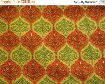 Flat 40% Off Screen Print Ogee Pattern Light Weight Cotton fabric Sold by Yard