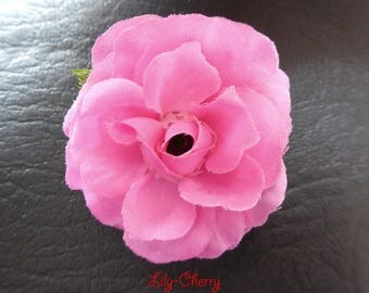 PINK rose color small artificial flower for hair decoration x 1