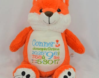 personalized fox stuffed animal