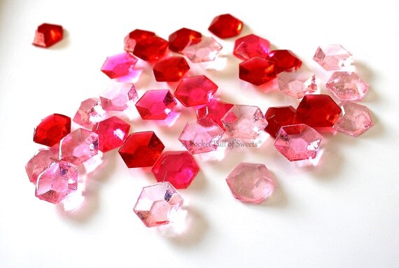Valentine Cake Topper, Valentine Cupcake Topper, Valentine Cookie, Edible Sugar Diamonds, Sugar Gems, Cake Bling, Wedding Cake Topper Il_570xn