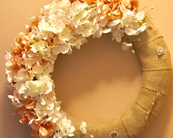 Hydrangea silks wreath epsteam