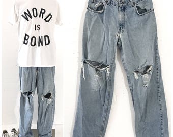 90s Clothing Men Vintage JEANS BAGGY Jeans DISTRESSED Ripped 90s Clothing Men Vintage JEANS BAGGY Jeans DISTRESSED Ripped