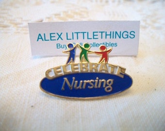 Celebrate Nursing Pin Blue Oval Nurse Tie Tac Unisex Jewelry Accessories