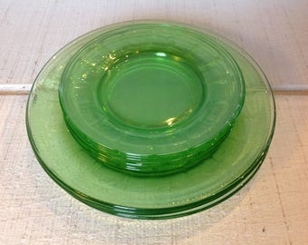 Green uranium glass | Etsy