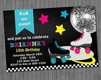 FLASH SALE Roller Skating Invitations