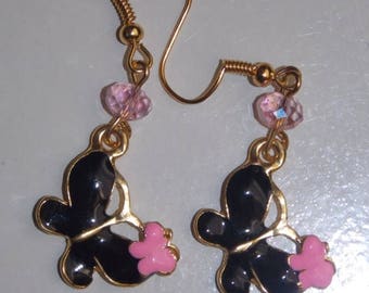 15%OFF Black Enamel Butterfly Earrings