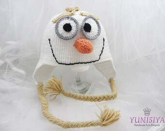 Crochet baby hat Baby boy hat Crochet hat Olaf Hat Frozen Olaf Hat Kids Halloween Costume Toddler Halloween Costume Baby Halloween Costume