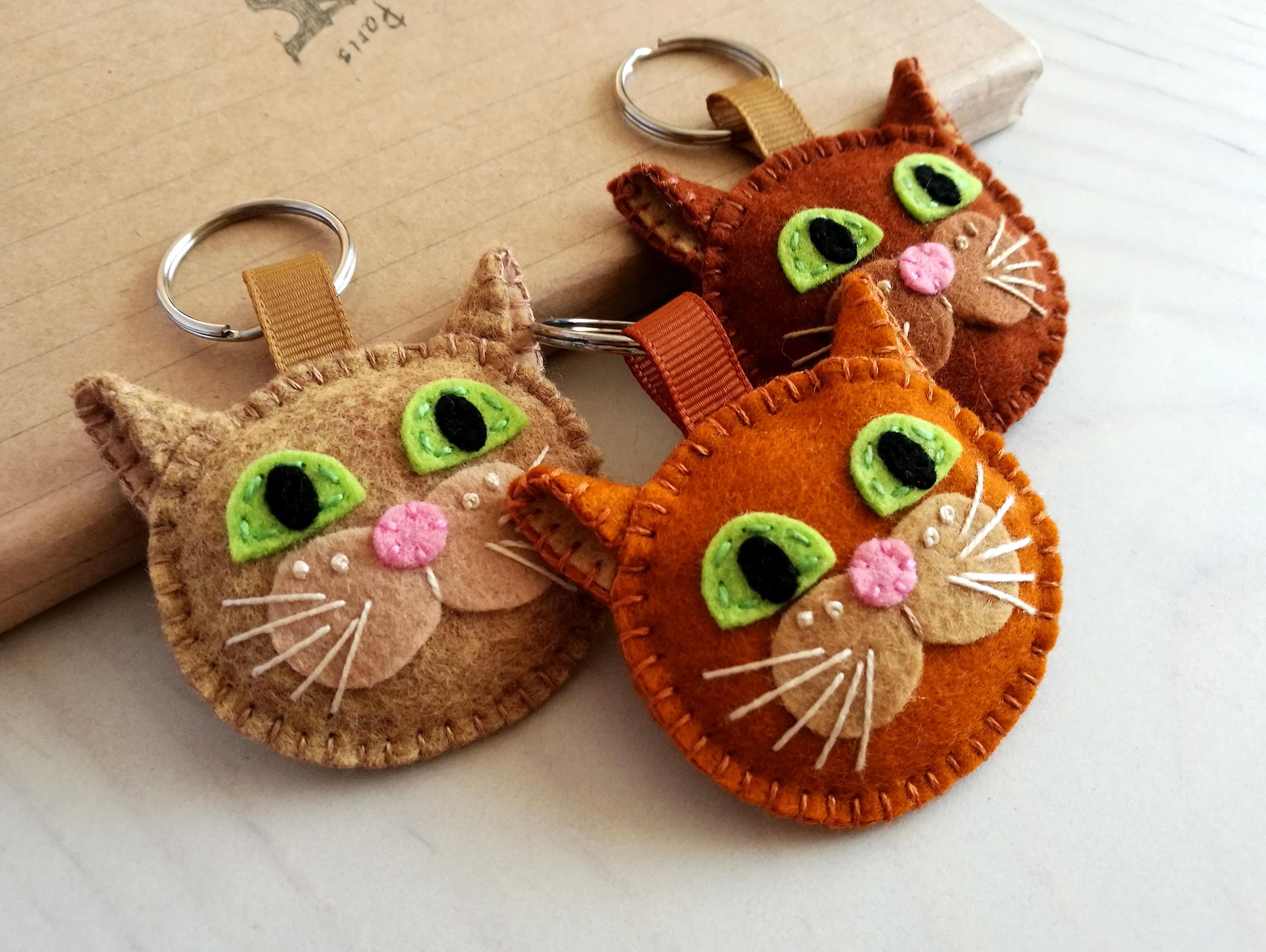 stuffed cat keychain