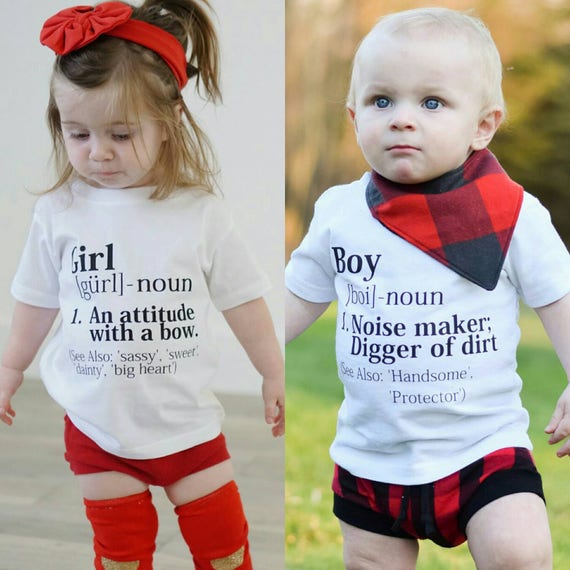 Funny Twin Clothes Boy Girl Twin Outfits Girl Boy Twins Boy