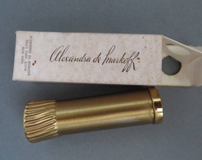 Alexandra de Markoff Lipstick - Vintage 1960s Apricot Lipstick, Collectors Makeup