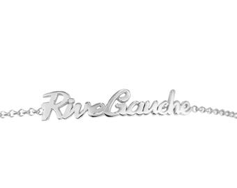 Bracelet Rive Gauche handwriting in sterling silver chain.