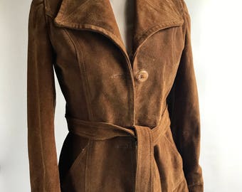 Vintage suede coat | Etsy