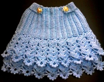 hand made chrocheted skirt for girls