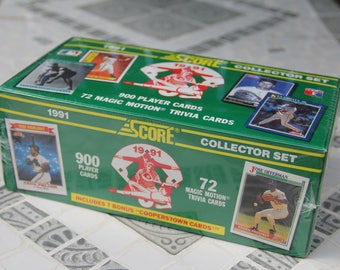 1991 Score Collector Set Baseball Cards, Factory Sealed, 900 Player Cards, 72 Magic Motion Trivia Cards/MLB/Baseball Cards/Vintage Baseball