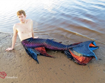 Discounted price, Merman tail, mermaid tail, monofin, walkable mermaid tail, swimmable mermaid tail, fabric mermaid tail, mermaid costume