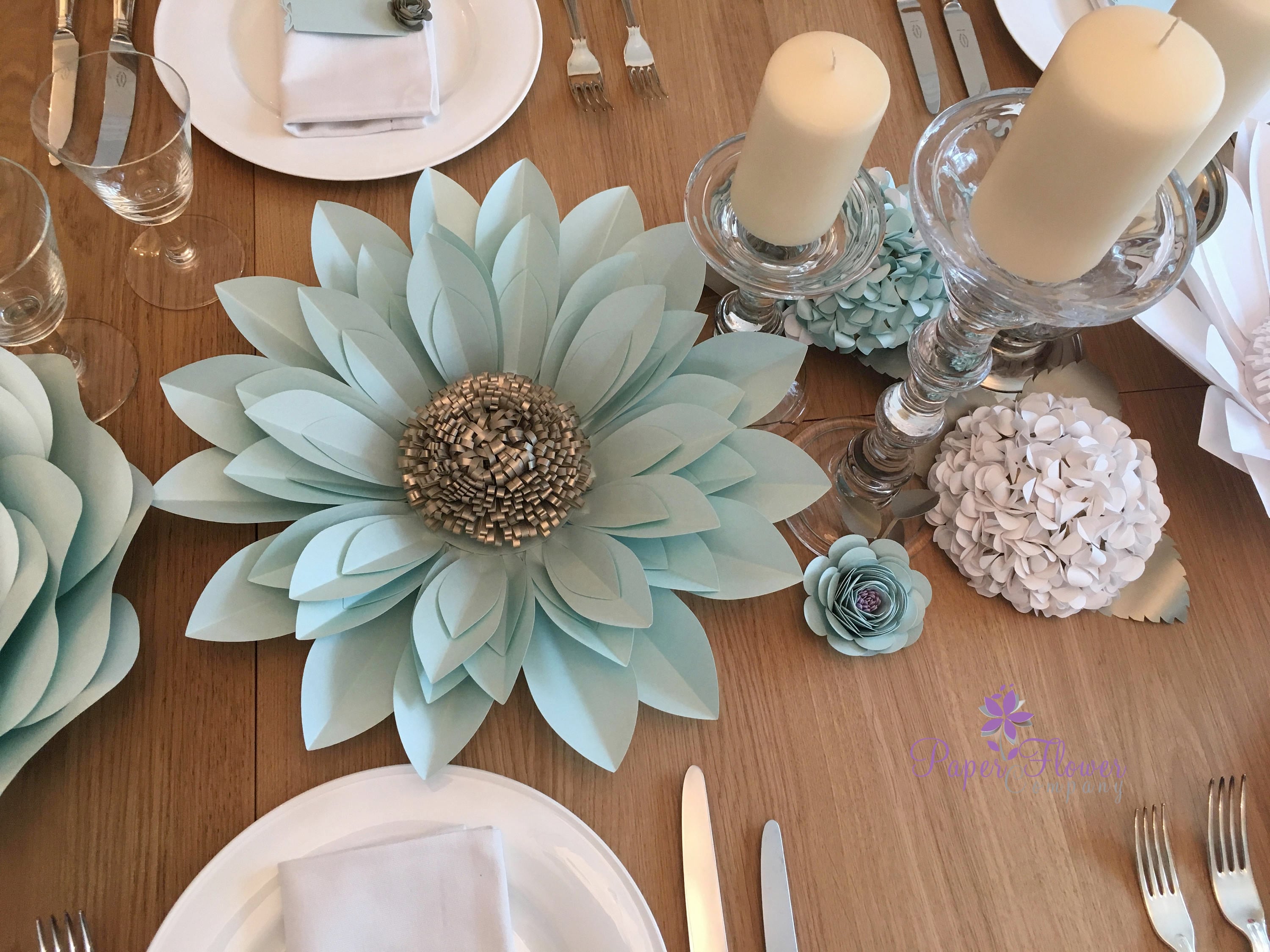 Table decoration paper flower set