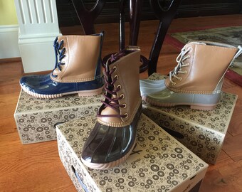 Personalized Duck Boots with FREE Personalized Embroidery Monogram