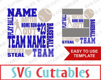 Baseball Subway Art SVG, DXF, Baseball SVG, Digital Cut File
