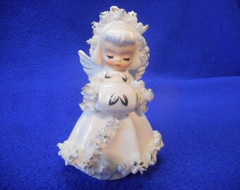 1958 Holt Howard Angel With Muffler Candleholder. Like New!