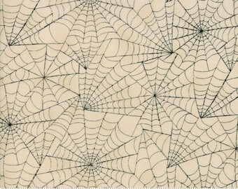 Halloween Spider Web Fabric by the Yard, Eerily Elegant, Deb Strain, Cream Spider Web Fabric, Halloween Quilt Fabric, Cotton, 19813 12