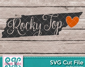 Tennessee Rocky Top SVG dxf EPS png JPG htv Heat Transfer Vinyl Cricut Silhouette Scrapbook Die Cut usa Sweet Kate Designs Instant Download