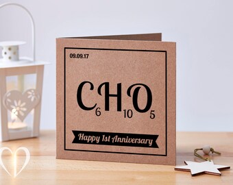 Personalised 1 Year Anniversary Card, 1st Anniversary Card, Paper Anniversary Card, Nerd Anniversary Card, Custom Anniversary Card