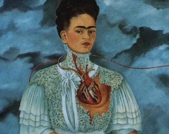 Two Fridas one heart Frida Kahlo illustration print