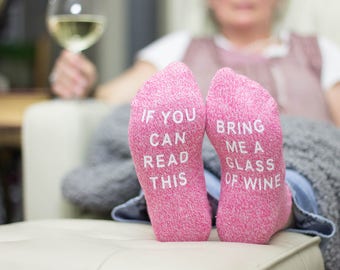 Novelty socks, Funny socks, Wine Socks, If You Can Read This, Bring Me Wine, Gift for her, Wedding Party Socks, Wedding Socks
