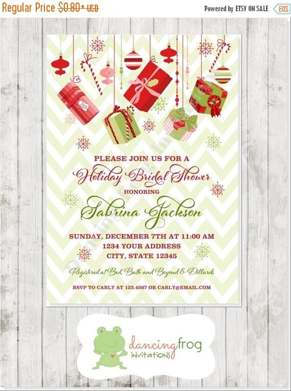 sale sale custom printed holiday bridal shower invitation sale sale custom printed holiday bridal shower invitation
