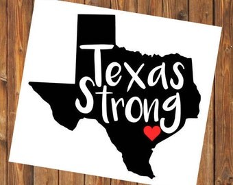 Hurricane Harvey, Houston Strong, Texas Strong, Red Cross Hurricane Relief, Charity, Donation, Flood Support, Yeti Tumbler/Car Window Decal