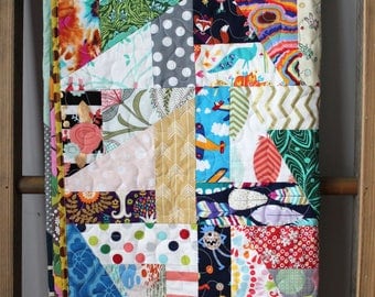I Spy Quilt- Colorful Baby Quilt- Unique Baby Quilt- Homemade Baby Quilt- One of a kind Quilt- Scrap Baby Quilt- Best Baby Gift Ever