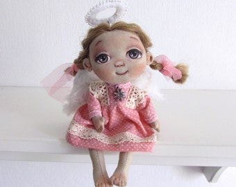 Rag Doll, Angel Doll, textile Doll, Girl Gift, Handmade doll,Gift to a woman