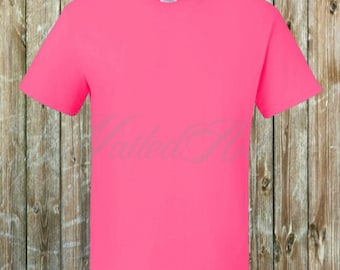 Pink shirt mockup | Etsy
