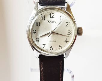 Sears Watch - Vintage Silver Tone Watch - Unisex Vintage Watch - Simple Model