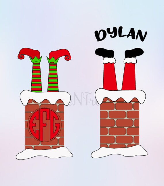 Download Christmas svg Santa Legs svg Elf Legs svg Monogram svg.