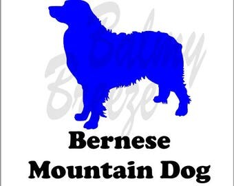 DN - 3 Bernese Mountain Dog Vinyl Decal