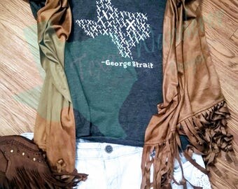 All my Exes live in Texas Shirt, George strait, the king, Country concert, Country legends, Women's Slouchy V-Neck flowey Tee, Bella Canvas