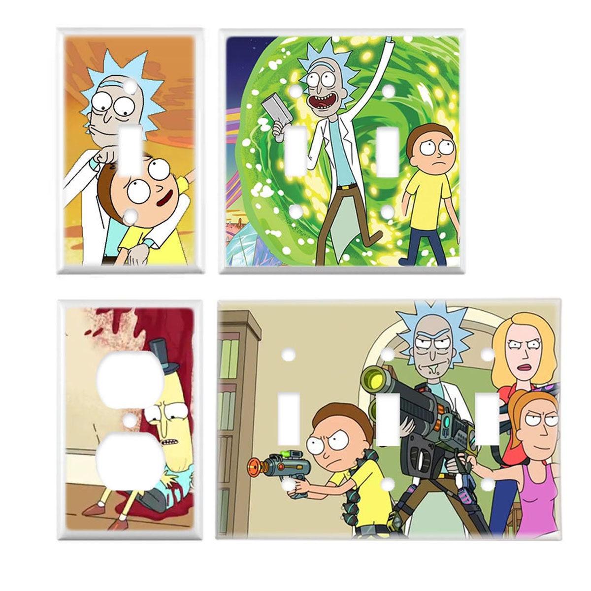 Rick and Morty Light Switch Plates Outlet Cover Rick Sanchez