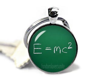 Theory of relativity Key Ring E=mc2 Keychain Science Keychain Albert Einstein Keychain