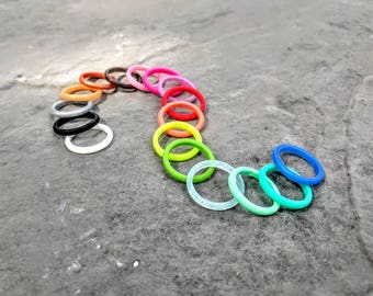 Thin and Stackable Silicone Wedding Ring | Silicone Band | Cross Fit Ring | Active Lifestyle Ring | Silicone Ring | Womens Ring