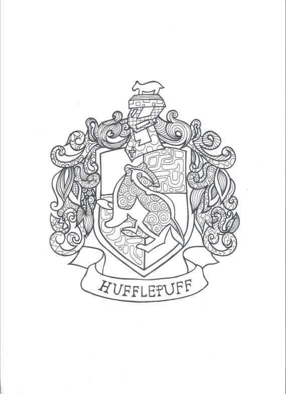 Harry Potter Hufflepuff PDF Coloring Page