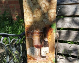 Wooden Wine Box, wine box ceremony, Wedding wine Box, Wedding gift box, Exckusive Wine Storage, Box for 1 bottle, Hand decorated, Provence