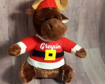 personalized reindeer plush