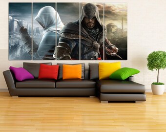 Assassin's creed Canvas Print, Game and Movie Framed Wall Art, Video Game Poster, Hand Made in Europe for Home and Office_LC090