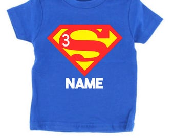 Superman Toddler Birthday Shirt // Superman Youth Shirt // Superhero Birthday Shirt// Birthday Party Shirt