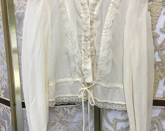 1980s Prairie Blouse// Byer California