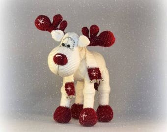 PDF pattern Rudolph the Reindeer, English and Dutch, amigurumi reindeer, christmas crochet reindeer pattern, christmas decoration