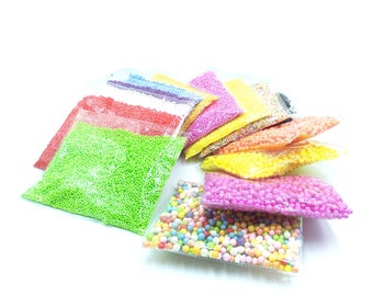 multiple Colour foam beads - Foam Beads For Slime - Rainbow foam beads - Slime Beads - Micro Foam Beads - Fill the particles